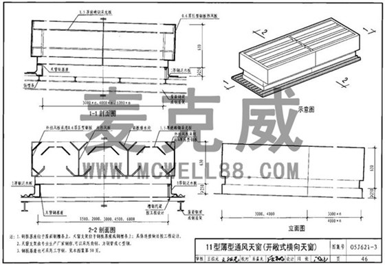 11型開敞式橫向天窗